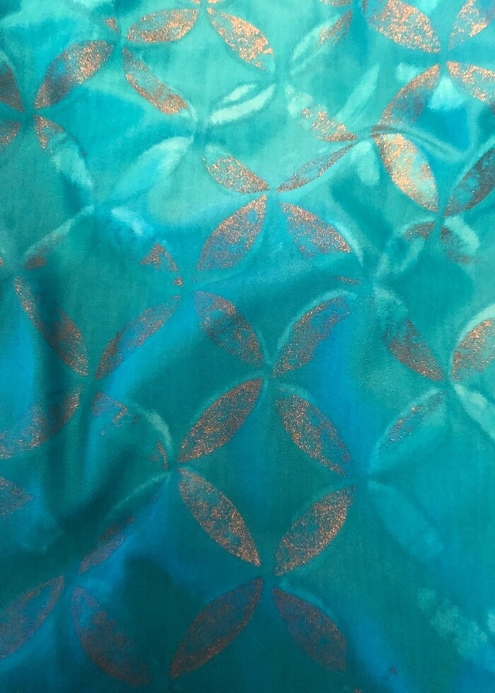 Gottex türkuaz bakır çiçek desenli mayo - Görsel 2