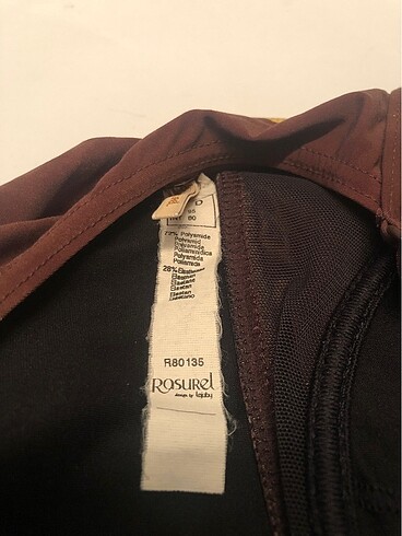 Rasurel Fransız malı , kahve sarı desenli mayo - Görsel 6