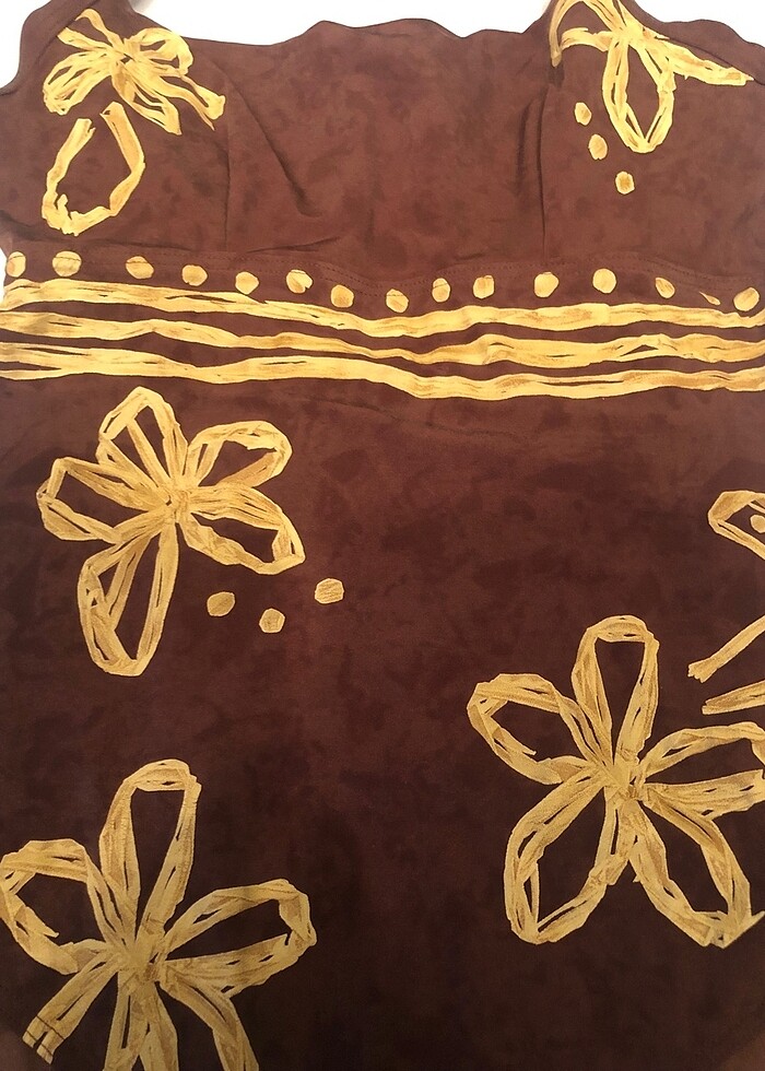 Rasurel Fransız malı , kahve sarı desenli mayo - Görsel 2