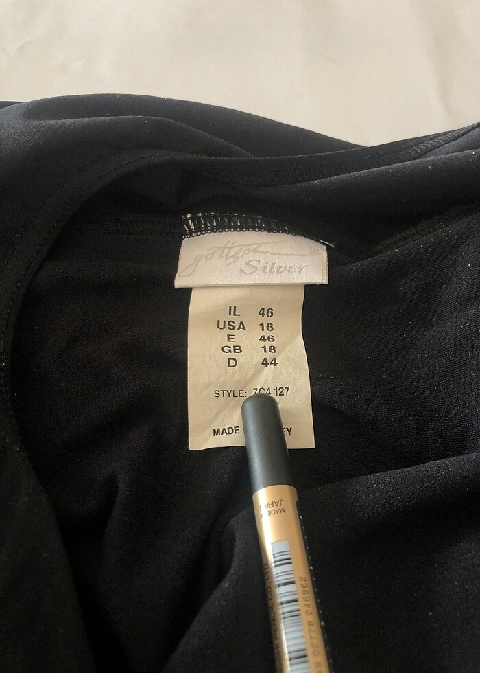 Gottex Silver , siyah önden kruaze ve kemik aksesuarları mayo - Görsel 5