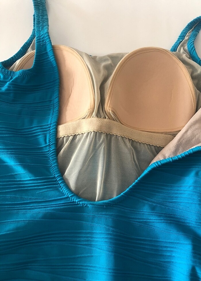 Gottex  kendinden desenli türkuaz mayo - Görsel 4