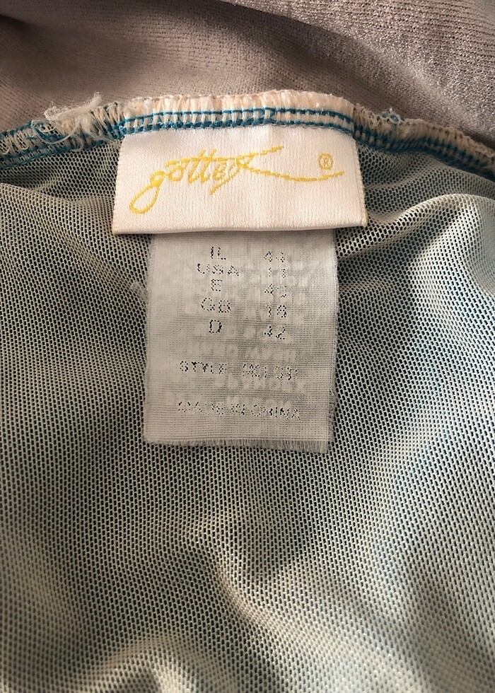 Gottex  kendinden desenli türkuaz mayo - Görsel 5