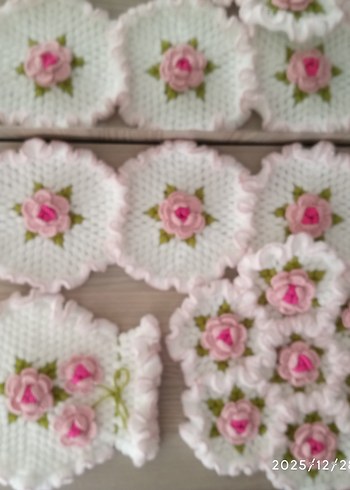 çeyizlik lif seti güllü lif modeli - Görsel 3