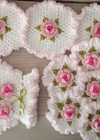 çeyizlik lif seti güllü lif modeli - Görsel 2