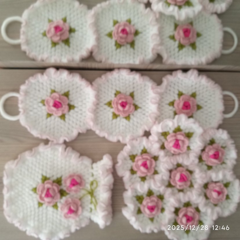 çeyizlik lif seti güllü lif modeli - Görsel 3