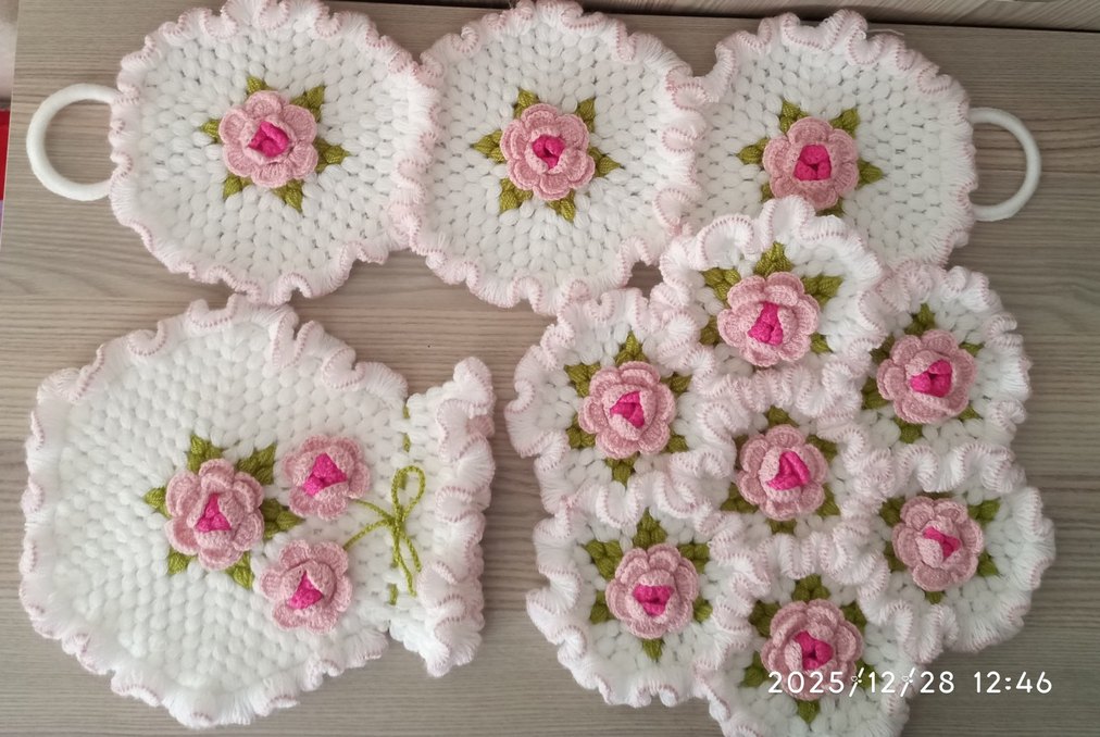 çeyizlik lif seti güllü lif modeli - Görsel 2