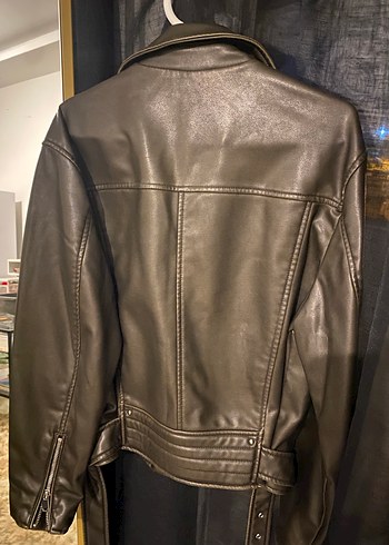 Deri Biker Ceket - Görsel 3