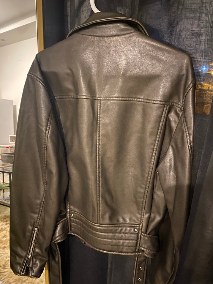 Deri Biker Ceket - Görsel 3