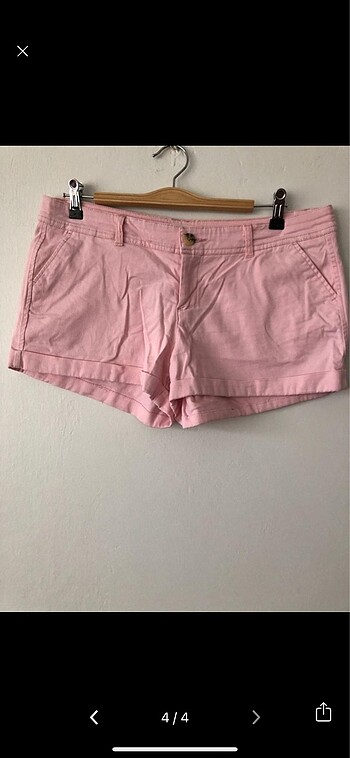 l Beden pembe Renk Koton pembe şort