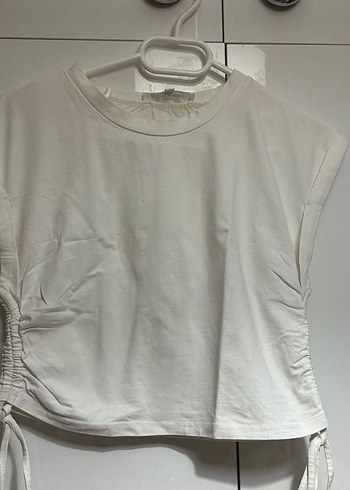 Koton Ekru Buzgulu Crop Bluz