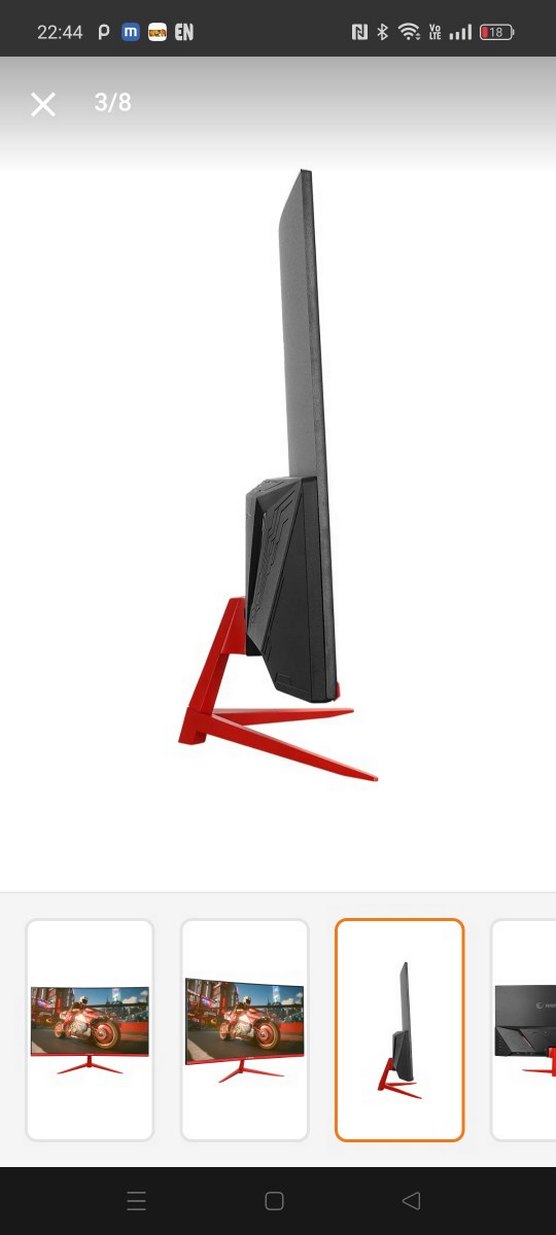 Rampage Kavisli Kırmızı Oyuncu Monitörü - Görsel 2