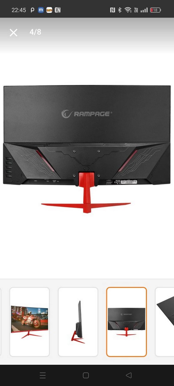 Rampage Kavisli Kırmızı Oyuncu Monitörü - Görsel 3