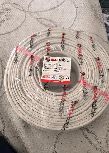 Esu Kablo 100 Mt CCTV 2+1 2X0.50 KAMERA KABLOSU SIFIR ES-2100