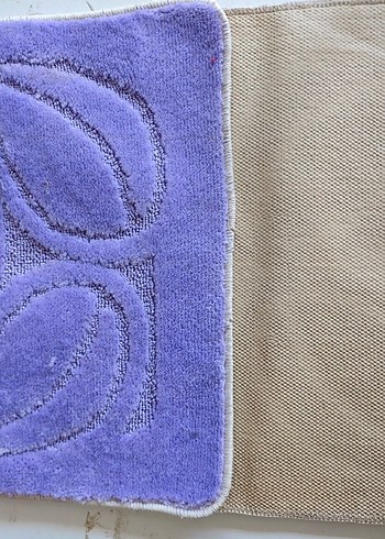 Nakışlı klozet takımı 50*80 cm Mor Banyo Paspası