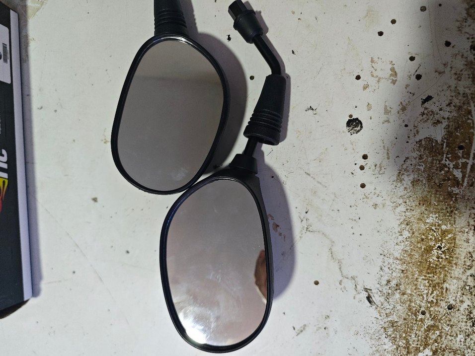 Siyah Motosiklet Ayna 1 Çift 2 adet sağ sol - Görsel 5