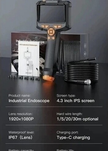 Endeskop 4.3 inç sıfır ürün sağlam kaliteli sorunsuz - Görsel 6