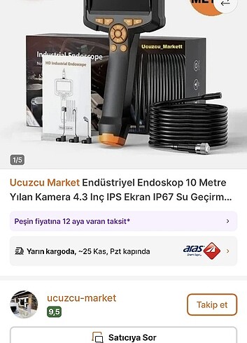 Endeskop 4.3 inç sıfır ürün sağlam kaliteli sorunsuz - Görsel 11