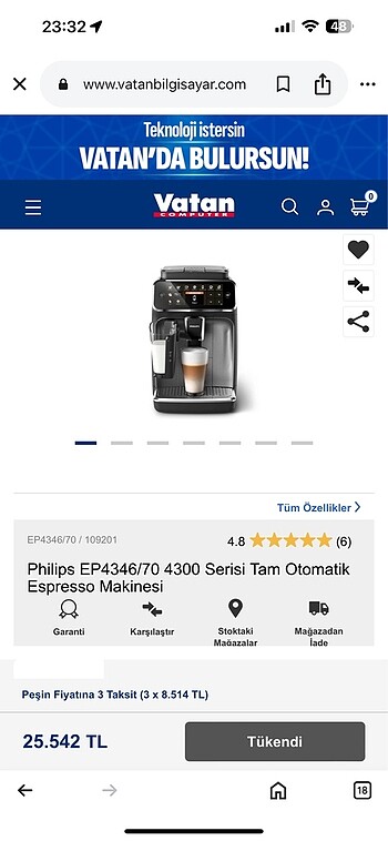 Philips 4300 kahve makinası