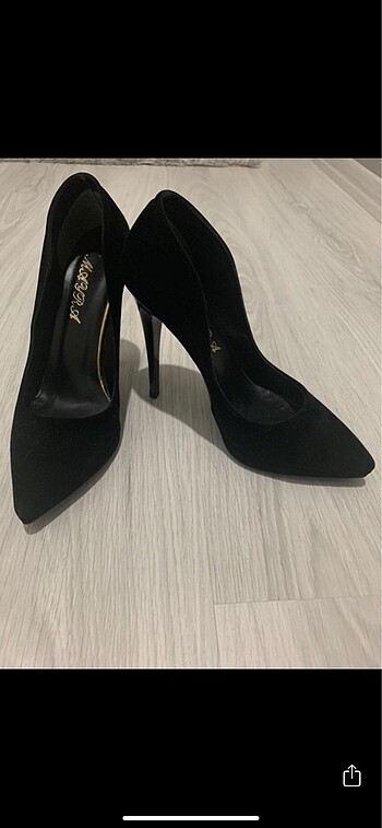 Diğer Siyah suet stiletto