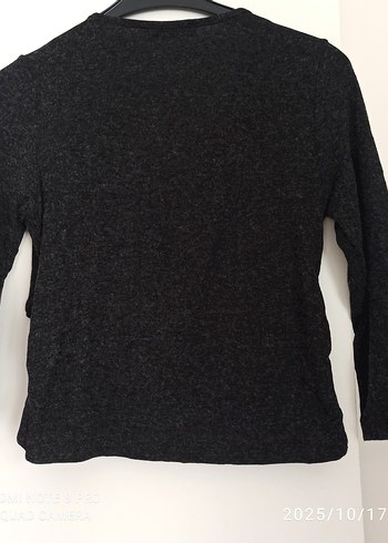 40 Beden Gri V Yakalı Crop Kazak