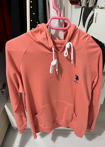 Pembe Kadın Kapüşonlu Sweatshirt