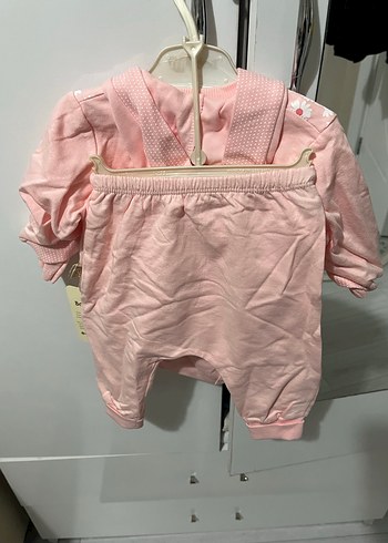 Pembe Nakışlı Uzun Kollu Bebek Takımı - Görsel 2