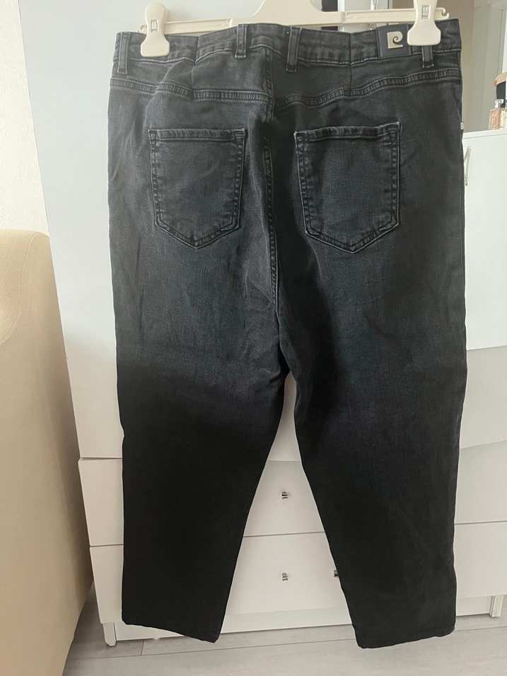 Siyah Kemerli Midi Boy Kadın Kot Pantolon - Görsel 2