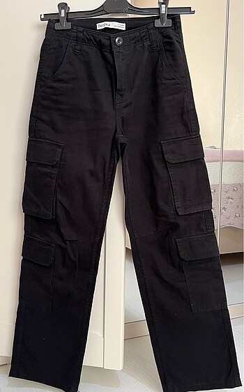Bershka Siyah Kargo Pantolon