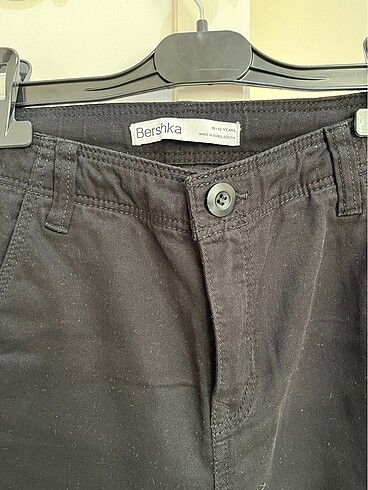 11-12 Yaş Beden siyah Renk Bershka Siyah Kargo Pantolon