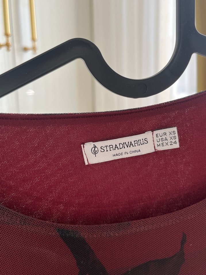 Bordo Drapeli Uzun Kadın Elbise - Görsel 4