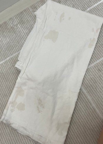 Beyaz Kadın Keten Rahat Pantolon - Görsel 3