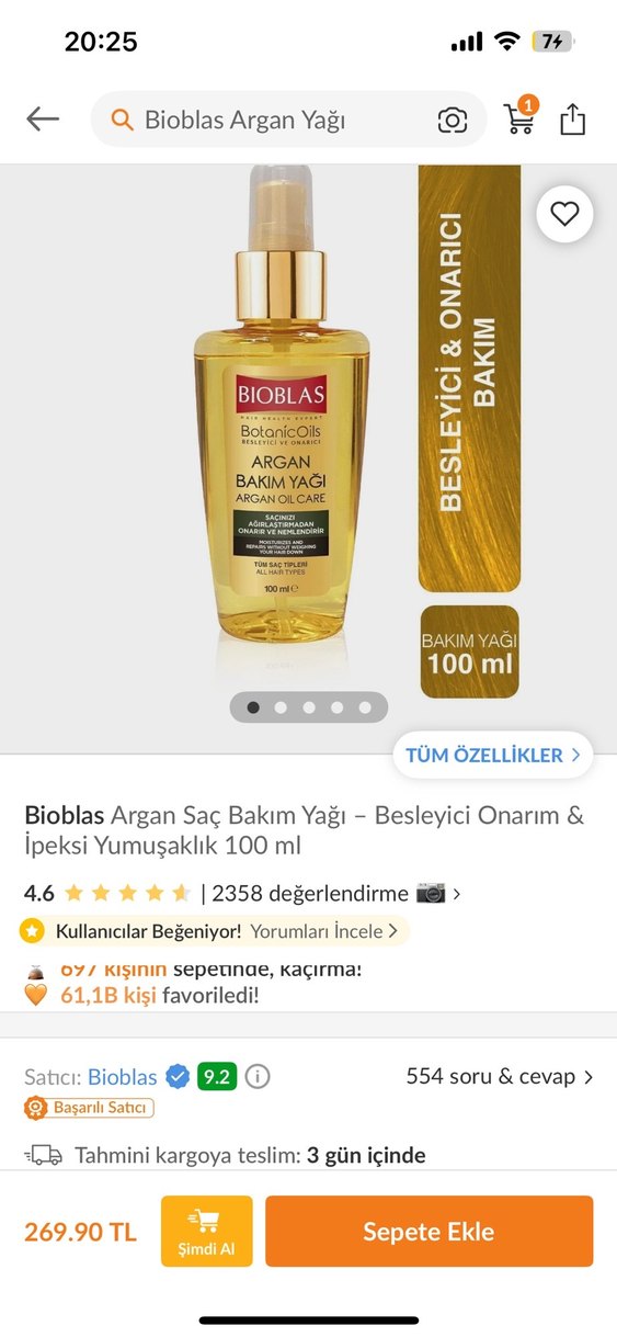 Bioblas Argan Bakım Yağı 100 ml - Görsel 4