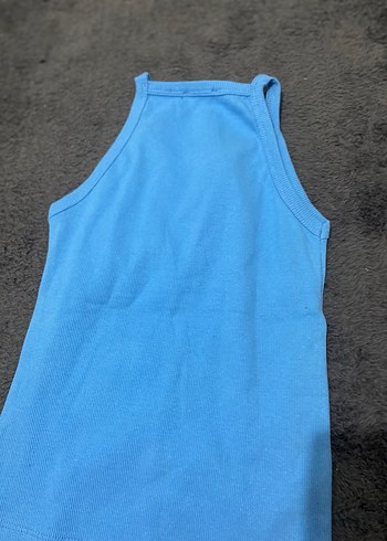 Mavi Yüksek Yakalı Kadın Atlet - Görsel 5