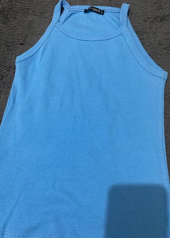 Mavi Yüksek Yakalı Kadın Atlet - Görsel 3