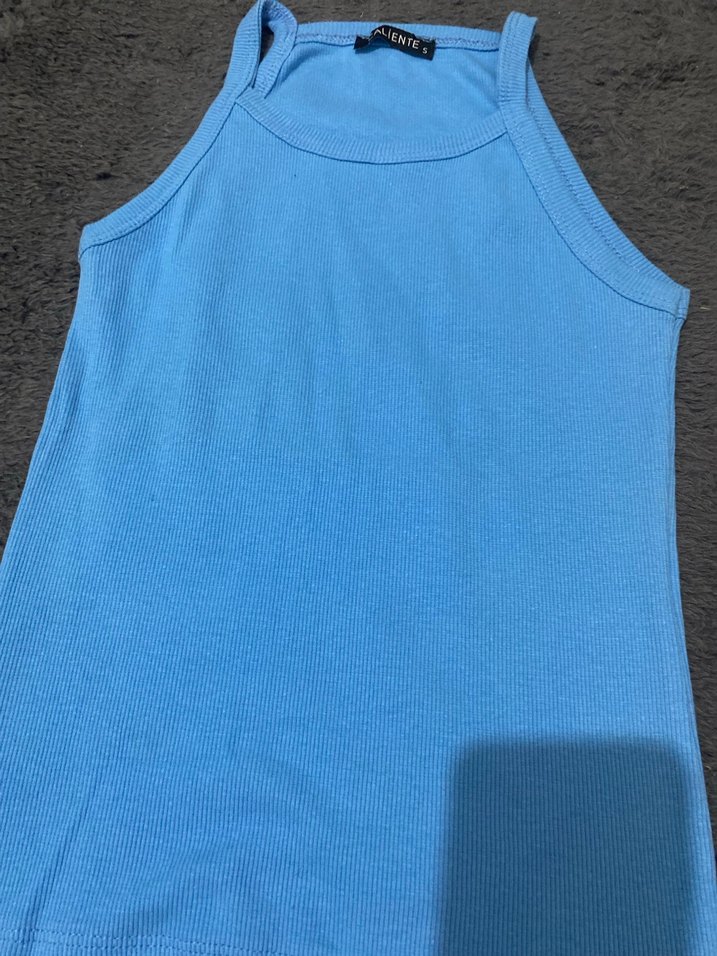 Mavi Yüksek Yakalı Kadın Atlet - Görsel 3