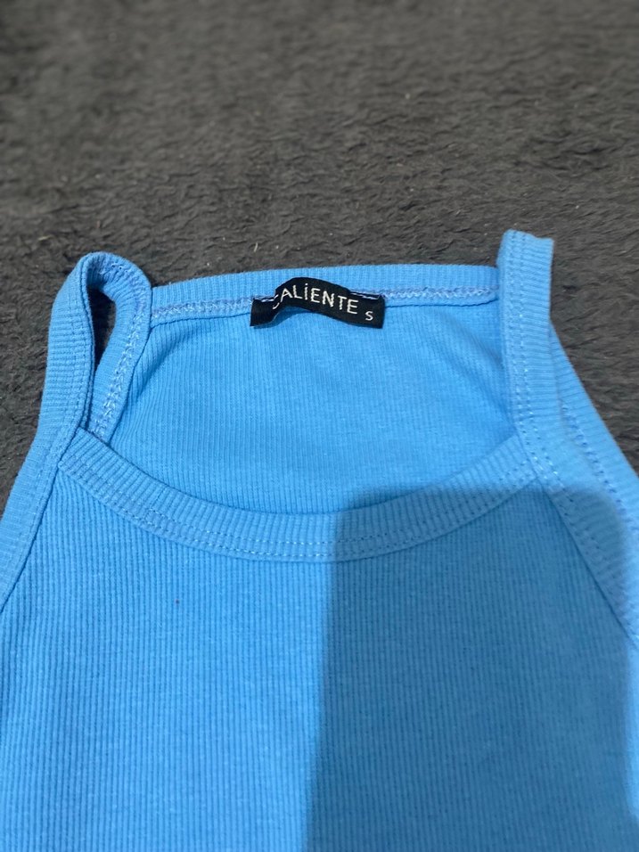 Mavi Yüksek Yakalı Kadın Atlet - Görsel 2