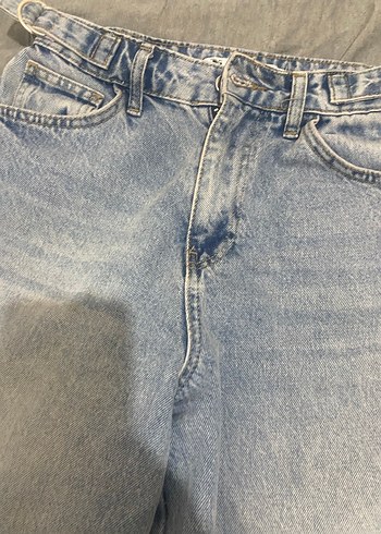 Kadın Mavi Rahat Kesim Midi Kot Pantolon - Görsel 3