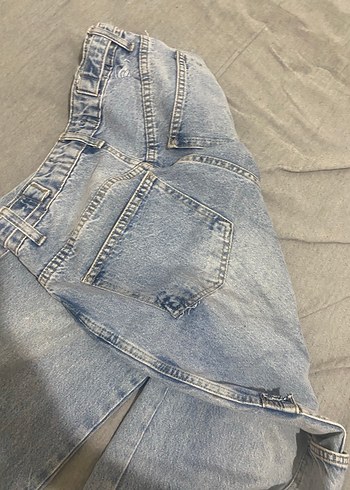 Kadın Mavi Rahat Kesim Midi Kot Pantolon - Görsel 5