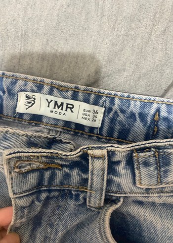 Kadın Mavi Rahat Kesim Midi Kot Pantolon - Görsel 4