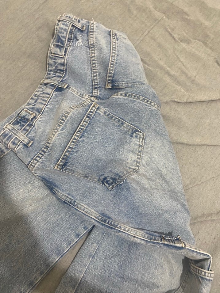 Kadın Mavi Rahat Kesim Midi Kot Pantolon - Görsel 5