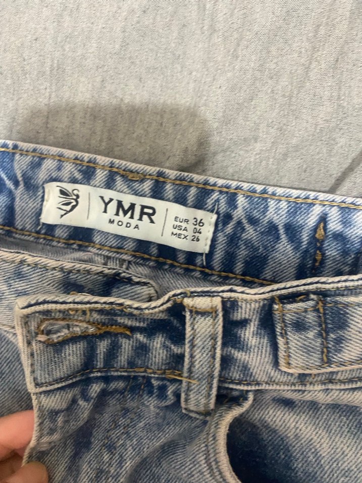 Kadın Mavi Rahat Kesim Midi Kot Pantolon - Görsel 4