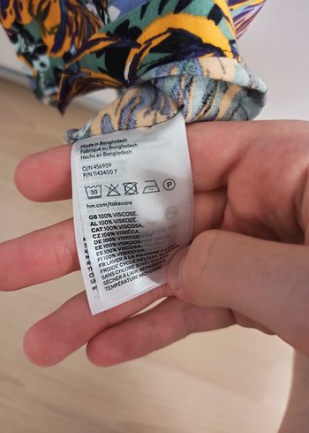 xs Beden çeşitli Renk H&M Erkek çok renki kısa gömlek