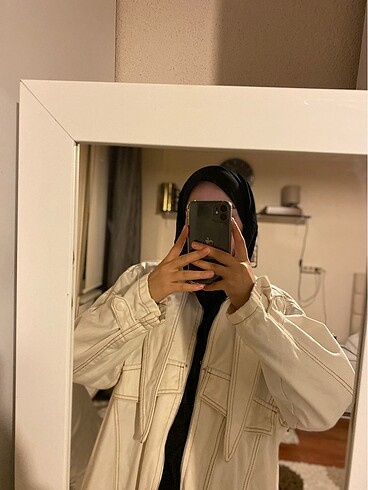xl Beden ten rengi Renk Kot Ceket Trendyol Oversize Tesettür