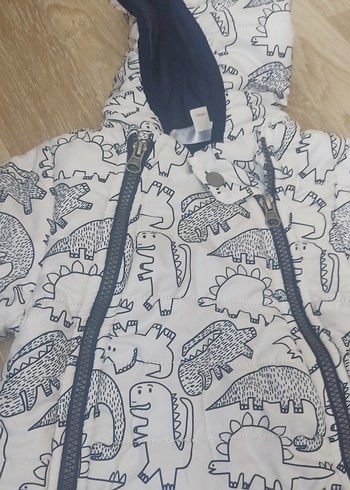 Gri Dinozor Desenli Bebek kozmomont - Görsel 4