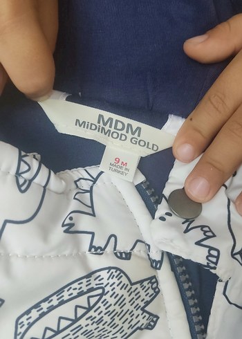 Gri Dinozor Desenli Bebek kozmomont - Görsel 9