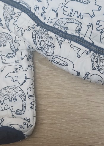 Gri Dinozor Desenli Bebek kozmomont - Görsel 5