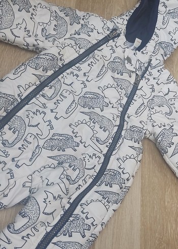 Gri Dinozor Desenli Bebek kozmomont - Görsel 7