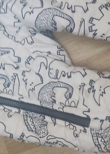 Gri Dinozor Desenli Bebek kozmomont - Görsel 6