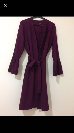 Şık mürdüm ceket tunik 