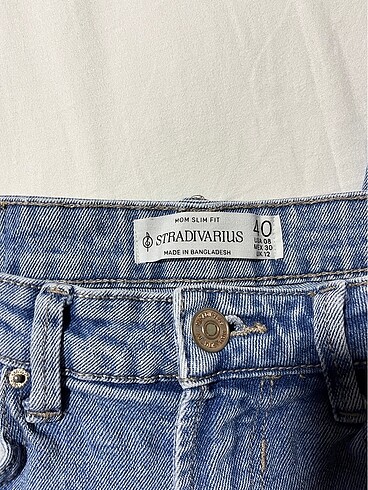 40 Beden mavi Renk Stradivarius Mom Jean